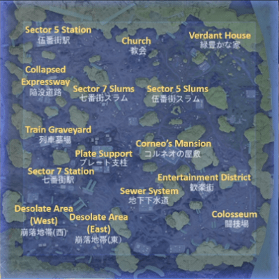 FFVII The First Soldier map
