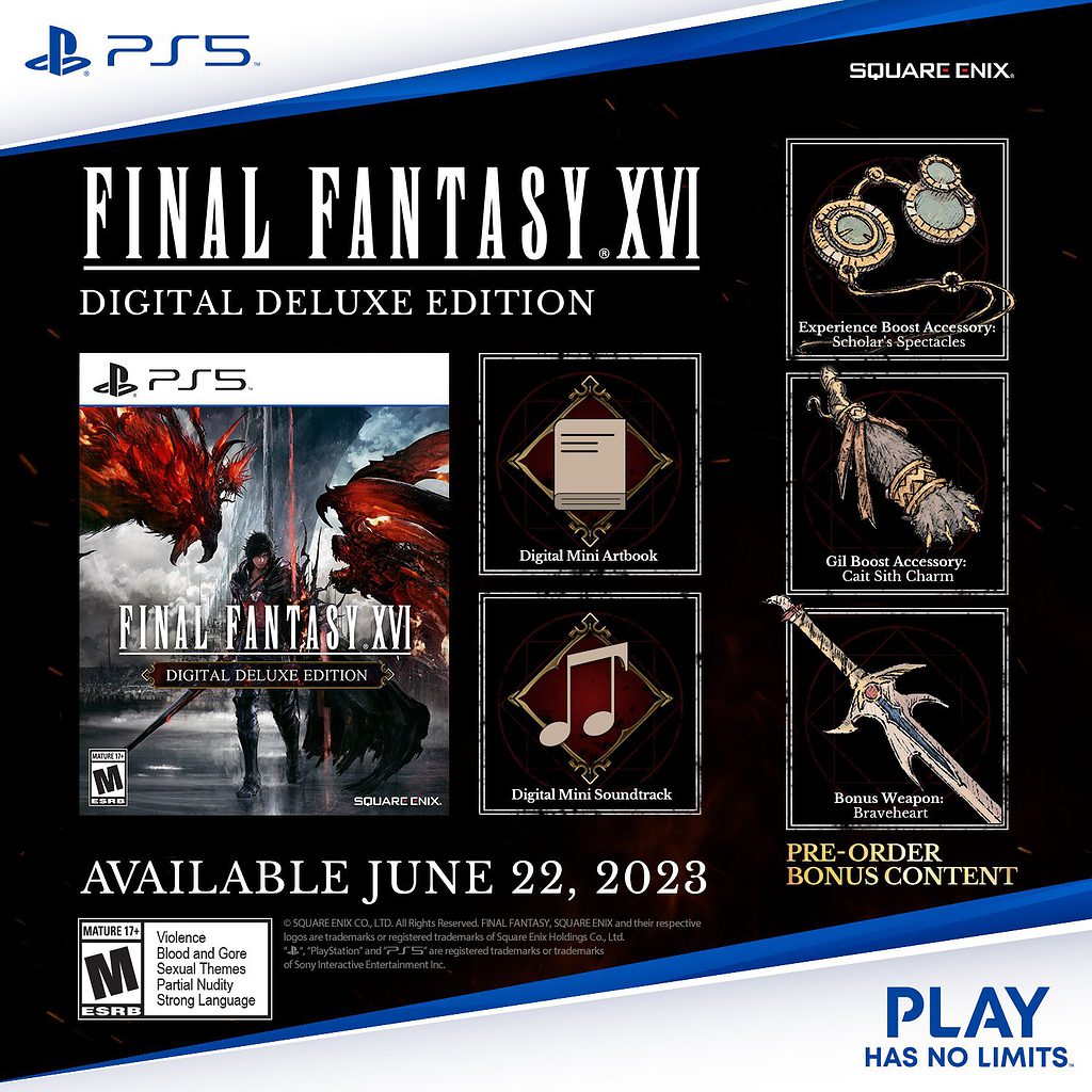 Final Fantasy XVI guida alle edizioni e ai bonus preorder Final Fantasy XVI guida alle edizioni e ai bonus preorder